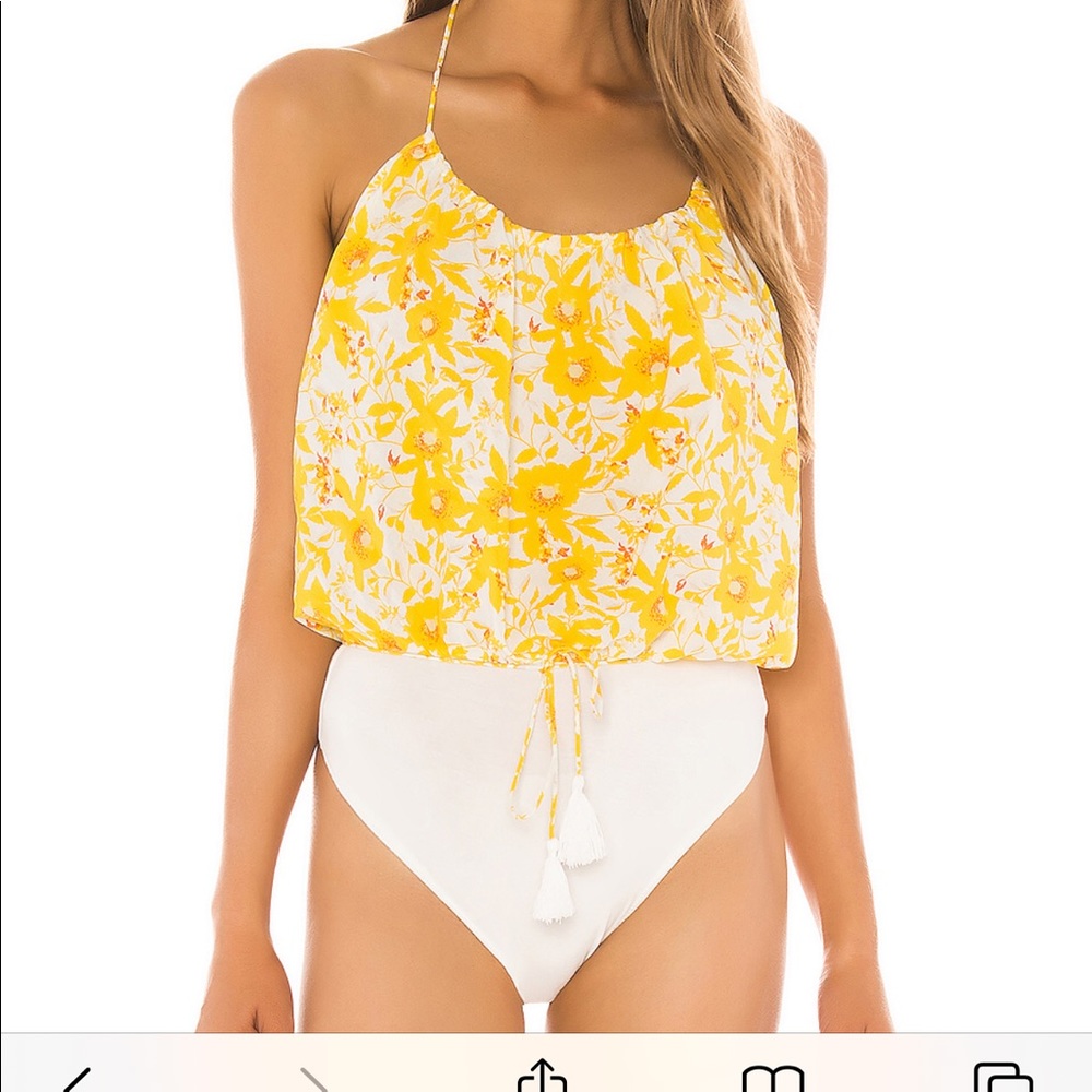 Free People Liza Bodysuit in Ivory Combo
